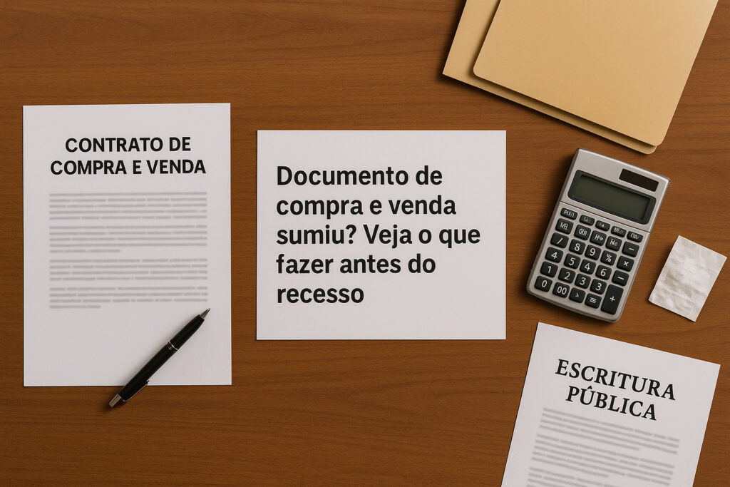 Documento de Compra e Venda Perdido: O Que Fazer?