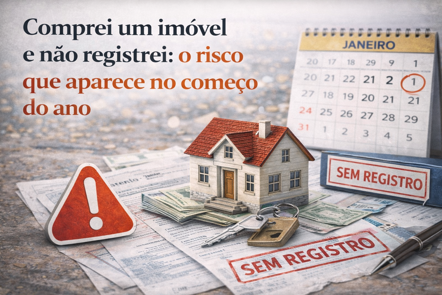 risco de não registrar um imóvel