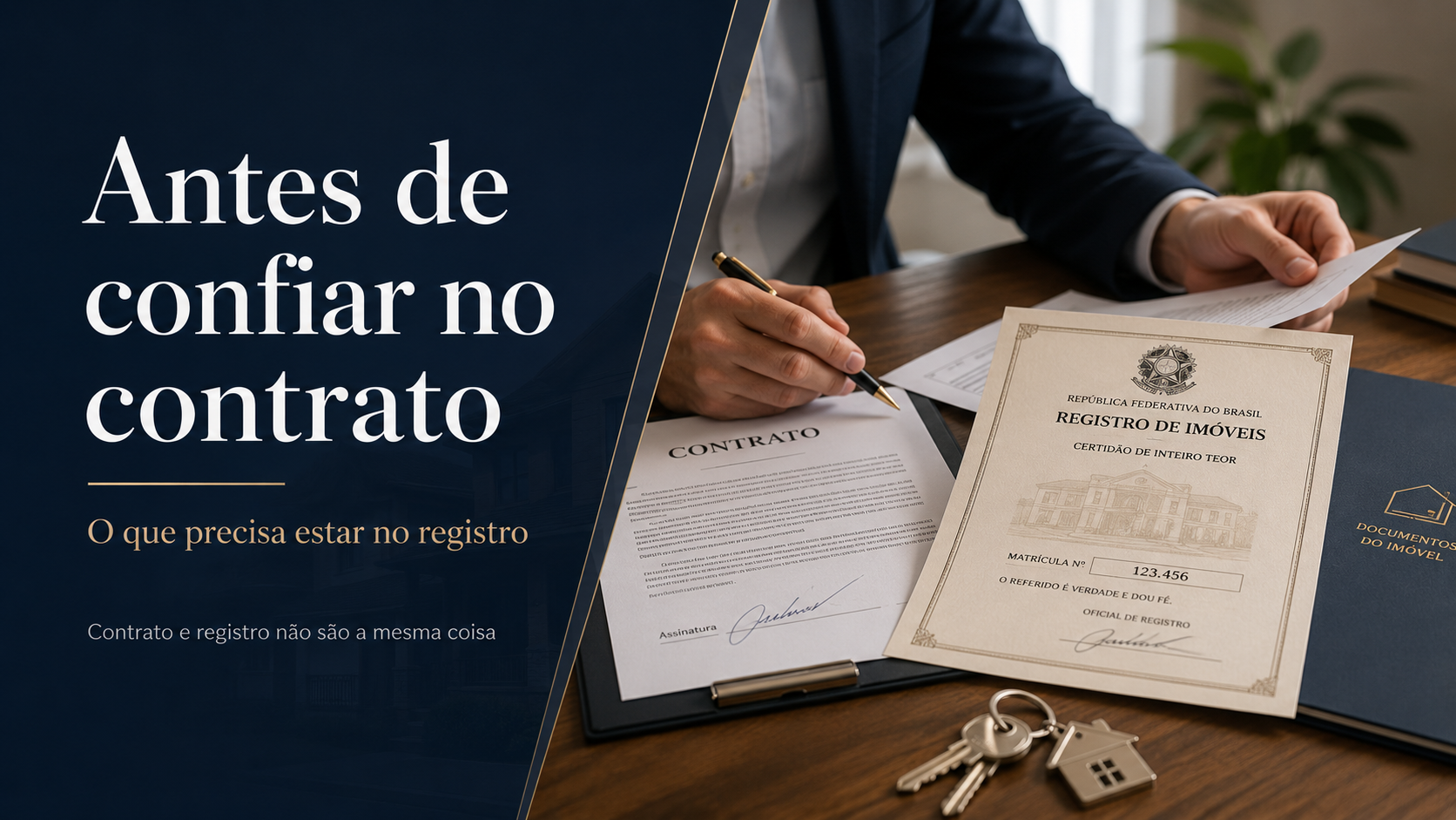 o que precisa estar no registro antes de confiar no contrato