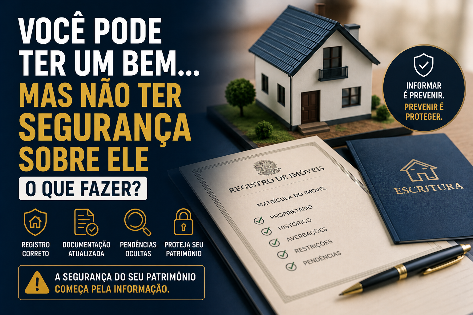 tenho um bem mas não tenho segurança sobre ele, o que fazer?